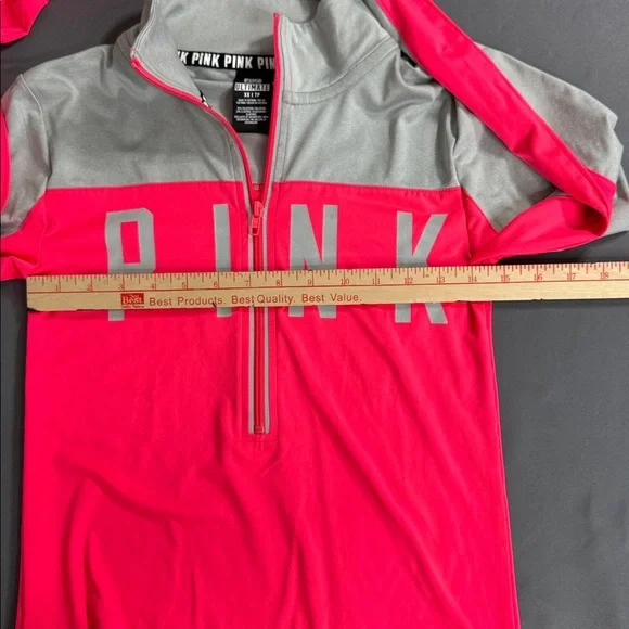 Victoria's Secret Pink and Gray Half-Zip Pullover - Picture 5 of 8
